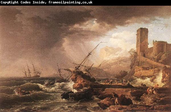 Claude-joseph Vernet Storm with a Shipwreck